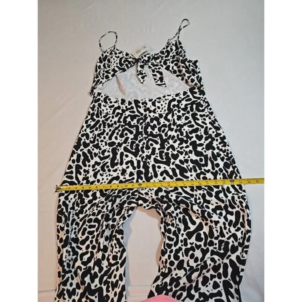 Lita by Ciara Revolve Tie Front Jumpsuit In King Cheetah‎ Print Size XXL New